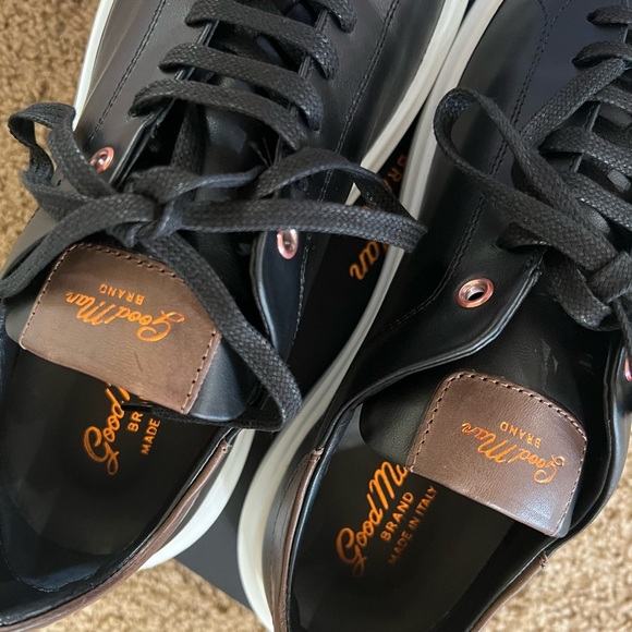 NIB Good Man Brand Legend London Black Mens Italian Leather Shoes Size 10 - Picture 2 of 10